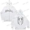 Mäns hoodies tröjor 2023 Ny populär spindel- och brevtryck av hög kvalitet tröja för män och kvinnors zipped gata mode casual hoodie t231123
