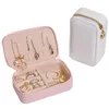 Sieradenzakken Voltabox 2023 Mini Portable Travel Storage Box Leather Earring Organizer ketting