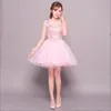 Party Dresses Short Sleeveless Homecoming Girl Simple Backless Prom Gown Lace Up Back Vestido De NocheParty