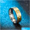 Bandringar mode guld kontrast färg diamant ring rand rostfritt stål par engagemang bröllop ringar band gåva kommer och släpp del dh1my