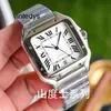 Quartz Watches for Men Blue Balloon Mechanical Couple Pair Men's and Women's Steel Belt Square Outline Watch