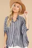 Blusas femininas 2023 relaxado commuter bat manga topo casual elegante camisa