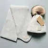 Chapéu de cachecol UG infantil conjunto de duas peças outono e inverno bonés de malha quente gorros chapéus