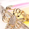 Keychains White Scorpion Crystal Charm Purse Handbag Car Key Ring Chain Party Wedding Creative Gift