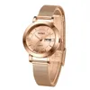 Armbanduhren Mode Frauen Uhr Rose Gold Damen Quarz Luxus Top Marke Uhren Kalender Wasserdicht Frau