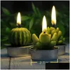 Kerzen 6 stücke 12 stücke Künstliche Succent Pflanzen Kaktus Kerze Für Geburtstag Party Fest Urlaub Dekoration Wohnkultur Y200531 Drop liefern Dh1Sn