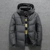 Jaquetas masculinas jaqueta de inverno homens de alta qualidade moda casual para baixo casaco capuz grosso quente pato branco masculino parkas outerwear 231122