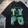 Мужские футболки Американская винтаж Y2K Граффити для печати писем
