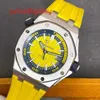 Ap Swiss Luxury Watch Royal Oak Offshore Series 15710st Precision Steel Lemon Yellow Limited Edition Мужская мода, отдых, бизнес, спорт, часы для дайвинга