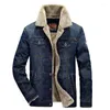 Vestes pour hommes 2023 hiver hommes veste en jean manteau chaud jean velours vêtements d'extérieur vêtement mode 4XL