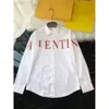 Designer Valentine Hoodie Valantino Letter Printing Men's Casual Shirts in Black and White Personalized Shirt Trend