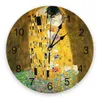 Horloges murales Gustav Klimt The Kiss Clock Home Decor Chambre Silent Oclock Montre pour Cuisine Salon Numérique 231122