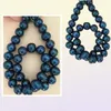 Huge 18 quot1011mm tahitian black genuine blue baroque pearl necklace 14K5081744