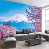 Cherry Blossom Landscape Mur Fond Mural 3D Fond d'écran 3D Papiers muraux pour TV Backdrop203b