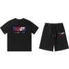 Men's designer sportswear jogging sportswear casual short sleeved set sportspants street clothing pullover TRAPSTARf T-shirt sportswear