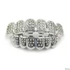 Grills dentaires mode Hip Hop or argent couleur glacé CZ dents haut bas hommes femmes bijoux 231122