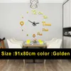 Relógios de parede DIY GRANDE RELÓGIO 3D ASSIGADOR MODERNO Decorativo para decoração em casa DC120