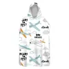 Handduk Luftplan Helikopterfartyg Krokodil Whale Sand Free Hooded Poncho Spa Bastu Swim Beach Changing Robe Holiday Present