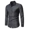 Camicie eleganti da uomo Camicia scozzese elegante Camicetta a maniche lunghe con bottoni Risvolto Top casual Autunno Primavera Stile Nero Bianco Blu scuro Rosa