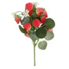 Fleurs décoratives Fraise Artificielle Faux Fraises Décor De Fruits Faux Fleur Branche Bouquet Picks Décorations En Plastique Branches Partie