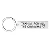 Keychains Thanks For All The Orgasms Boyfriend Gift Couple Keychain Long Stainless Steel Key Chains Rings Humor