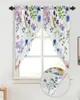 Vorhang handbemalte Aquarelle aus Pflanzen und Blumen dreieckige Heimdekoration Fensterbehandlungen für Küchenlebenszimmer