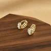 Stud Earrings Stylish For Women With Advanced Geometric C Pearl Round Face Slimming