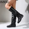 Laarzen Punkstijl Kniehoge laarzen Damesregenlaarzen Outdoor Rubberen waterschoenen voor dames Grote maten 35-43 Dames Laarzen Botas 231122