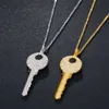 Designer Jewelry 18K Giallo Gold Oro Tasto argento Pendant Forever Classic Create D/VVS Moissanite Fancy Pendant 925 Silver Key Cindant Necklace