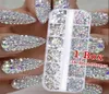 12 scatolescatole fai da te gioielli con strass di cristallo vetro 3D glitter diamante gemma decorazione di arte del chiodo gioielli per unghie9968998