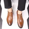 حذاء اللباس Ly Men's Cowwhide Leather Shoes حجم 37-43