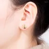 Stud Earrings Beautiful Fashion Forever Love Small Round Stainless Steel For Women Simple Sweet Jewelry Brand Wholesale