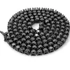 4mm Black Diamond Body Chain Necklace Sterling Silver S925 Vvs Black Moissanite Tennis Chain