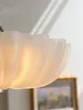 天井照明フランスのシェルガラスモダンアメリカンスタイルのベッドルームマントマントランプホワイトロフト装飾ランプ照明