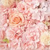 Dekorativa blommor 2st Artificia Silk Rose Backdrop Wall Wedding Decor Artificial Flower Panel för Bakgrund Baby Shower Home