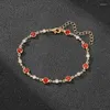 Bracelets de charme à la mode simple bracelet de perles rondes pour femmes brillant strass bracelet réglable bracelets filles fête bijoux de mariage