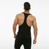 Erkek tankının üstleri Erkek spor salonları temel pamuk fitness y-sling tank üstleri vücut geliştirme sağlam egzersiz kolsuz yelek eğitimi stringer adam 230422