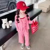 衣類セットベビーガールズ春秋の子供コートベストパンツ3 PCSスーツ子供服の服装快適なカジュアルスポーツウェア