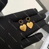 Винтажные серьги-кольца в форме сердца, женские переплетенные серьги-гвоздики с буквами, подарок на день рождения, женские золотые украшения с набором коробок