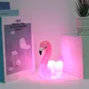 Luzes noturnas Nights LEDs Light 3V desenho animado adorável lâmpada de forma rosa de cisne