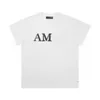 Personalidad de verano Corto amar miri 2023 amari Camisetas para hombre Ropa de diseñador Rainbow Amirl Letter Splash Ink Camiseta Hombres Amis Manga AM Summer Tops Camiseta Hombre F EHFC