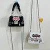 Вечерние сумки Haex Harajuku Сумочки Женская модная готическая лоскутная одежда Y2K Мини -помада для женской тенденции вечеринка PU Crossbody Bolso Mujer 230422