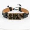 Strand Friend Bracelet en cuir pour hommes Limitation Yak Bone Material Art Vintage Bracelets Pour Homme # GZ507