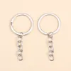 Keychains 5st Metal Blank Key Chain Ring Split KeyFob Holder Women Män för DIY Keychain Jewelry Making Accessories Partihandel