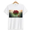 Men's T Shirts Rose Tshirts Oversized Cute Women's T-shirt For Clothing Mass Pattern T-shirts Plus Size Vintage Summer Drop