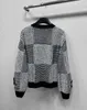 Women's Sweaters Designer Autumn and Winter New Style Sweet and Gentle Temperament Age Reducing Thick Needle Jacquard Contrast Knitted Sweater C9GK