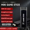 Lettori di giochi portatili GD10 128G Gamestick 4K 10000 Giochi spagnoli Console video retrò Sistema Emuelec43 Maniglia di controllo wireless 24G 231123