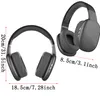 Casque ultra sans fil avec micro rechargeable sur l'oreille Bluetooth avec 10 heures de lecture, emplacement SD, fil de secours - casque à coussin doux