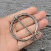 Brosches Ancient Silver Color Bronze Belt Buckles Brosching Buckle Clip Cloak Pin Medieval Viking Jewelry for Men Nordic