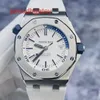 AP Szwajcarski luksusowy zegarek Royal Oak Offshore Series 15710st Popularna biała płyta quarter Blue Deep Dive 300m Automatyczne mechaniczne zegarek dla mężczyzn z 18 gwarancją